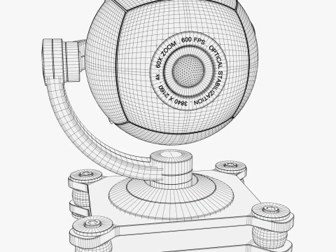 Spherical Camera 360 on Stand M1 3D Model