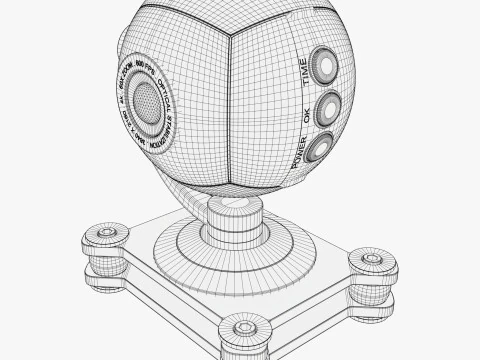 Spherical Camera 360 on Stand M1 3D Model