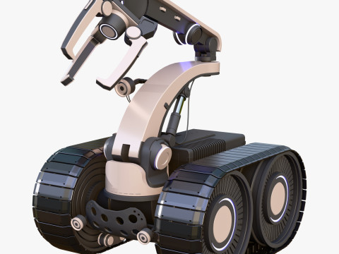 Tracked Mobile Platform with Robot Arm Gripper M1 3Dモデル