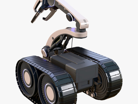 Tracked Mobile Platform with Robot Arm Gripper M1 3Dモデル