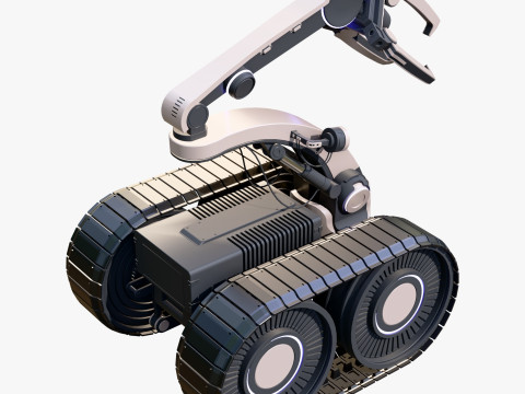 Tracked Mobile Platform with Robot Arm Gripper M1 3Dモデル