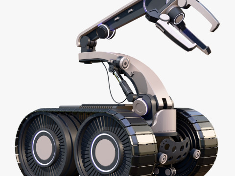 Tracked Mobile Platform with Robot Arm Gripper M1 3Dモデル