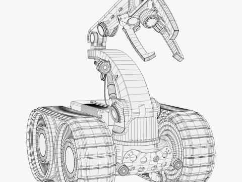 Tracked Mobile Platform with Robot Arm Gripper M1 3Dモデル