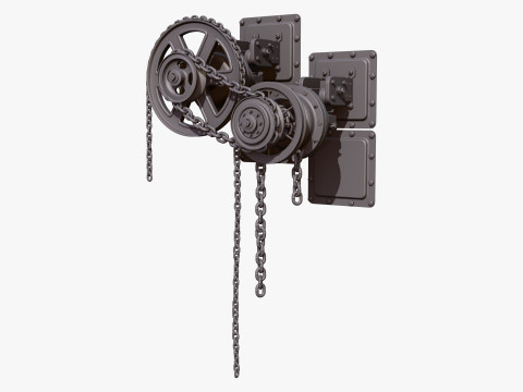 Chain Drive Wall Assembly M1 3D 모델