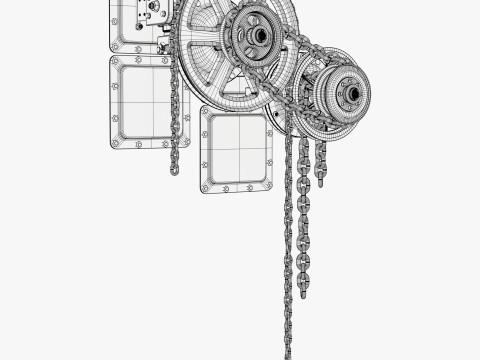 Chain Drive Wall Assembly M1 3D Model