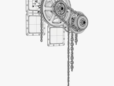 Chain Drive Wall Assembly M1 3D Model