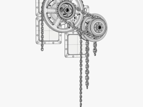 Chain Drive Wall Assembly M1 3D Model