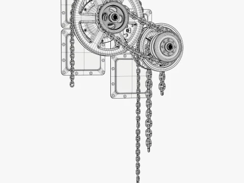 Chain Drive Wall Assembly M1 3D Model