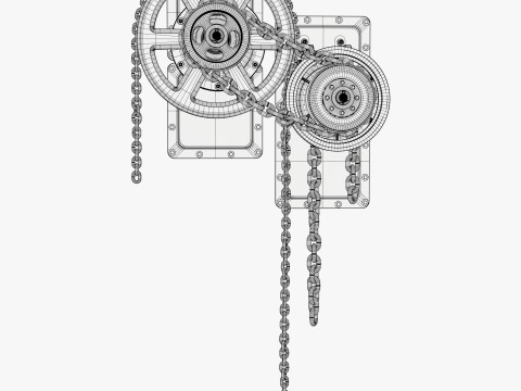Chain Drive Wall Assembly M1 3D Model