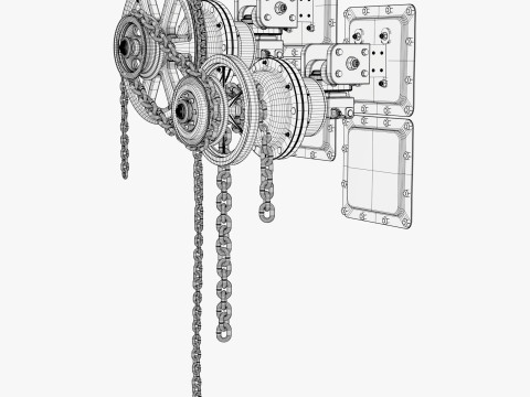 Chain Drive Wall Assembly M1 3D Model