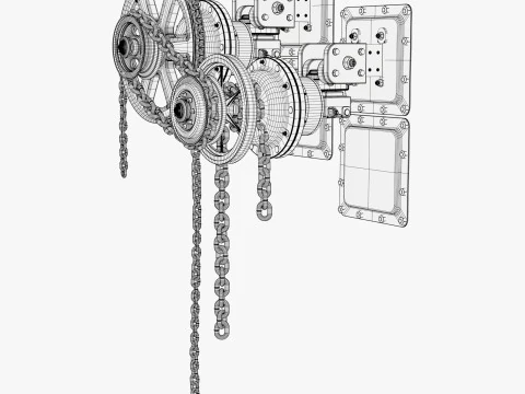 Chain Drive Wall Assembly M1 3D Model