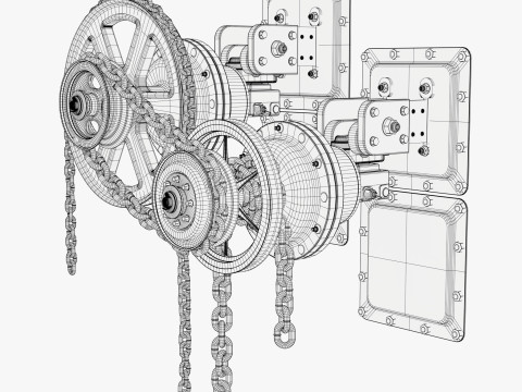 Chain Drive Wall Assembly M1 3D Model