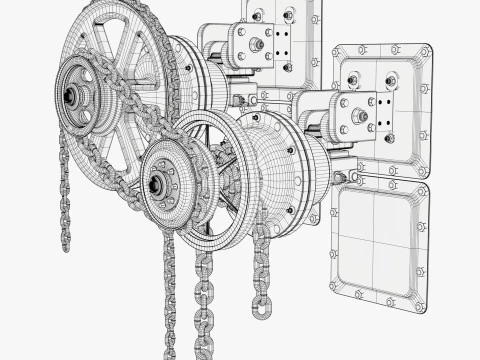 Chain Drive Wall Assembly M1 3D Model