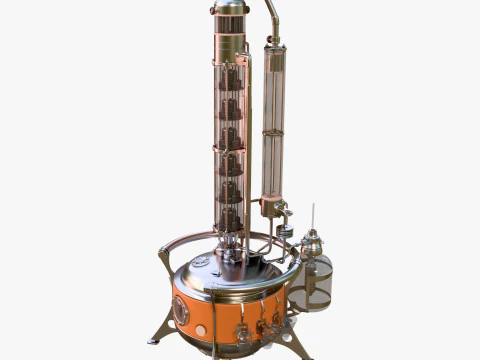 Alambicco per produzione artigianale di alcol M1 Modello 3D