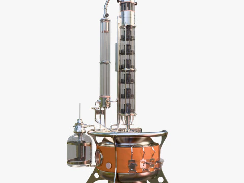Alambicco per produzione artigianale di alcol M1 Modello 3D