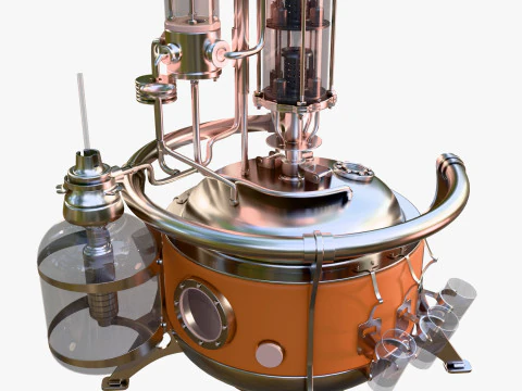 Alambicco per produzione artigianale di alcol M1 Modello 3D