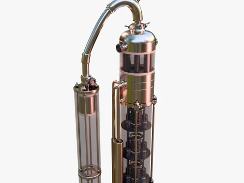 Alambicco per produzione artigianale di alcol M1 Modello 3D