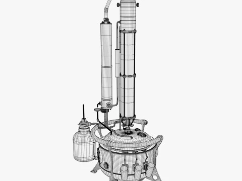 Alambicco per produzione artigianale di alcol M1 Modello 3D