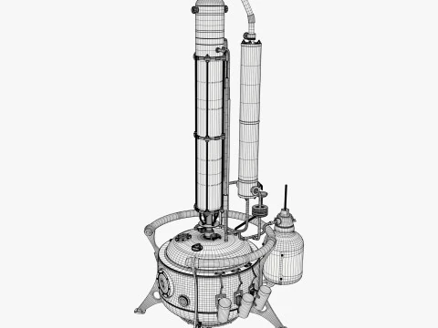 Alambicco per produzione artigianale di alcol M1 Modello 3D