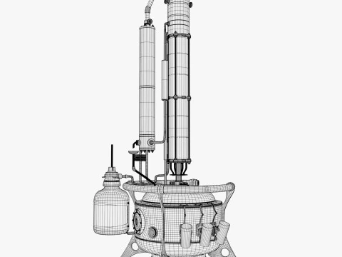 Alambicco per produzione artigianale di alcol M1 Modello 3D