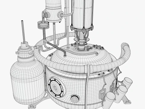 Alambicco per produzione artigianale di alcol M1 Modello 3D