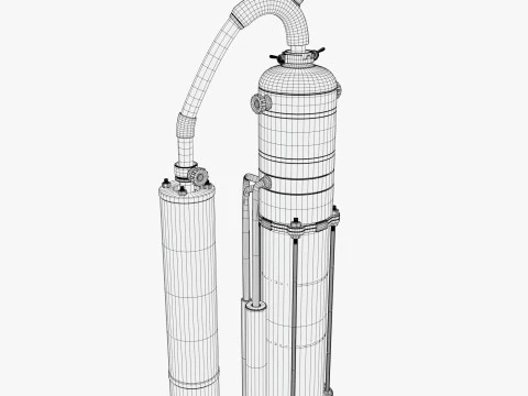Alambicco per produzione artigianale di alcol M1 Modello 3D