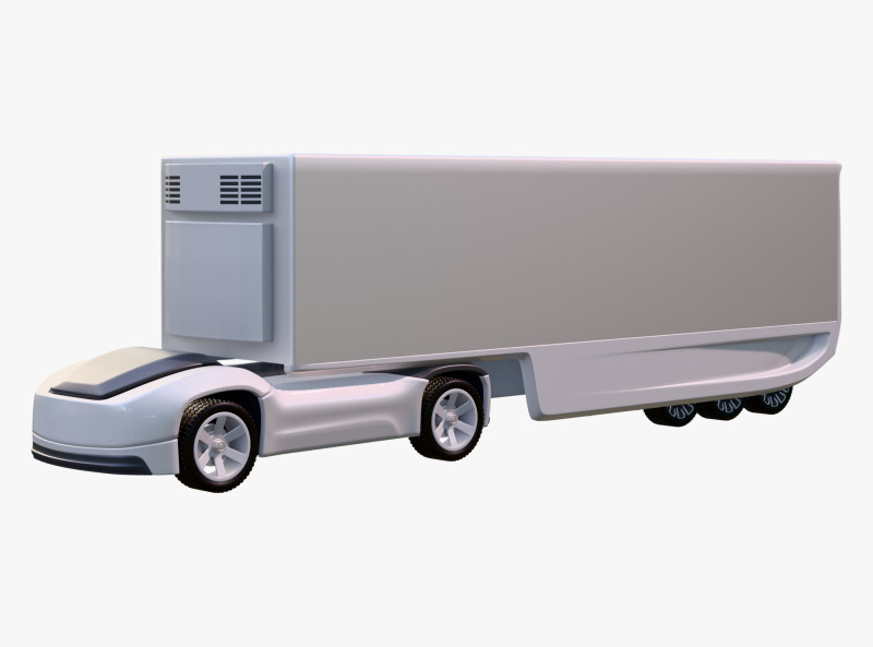 Autonomous Futuristic Cargo Truck M1 3D 모델 .c4d .max .obj .3ds .fbx .stl .blend