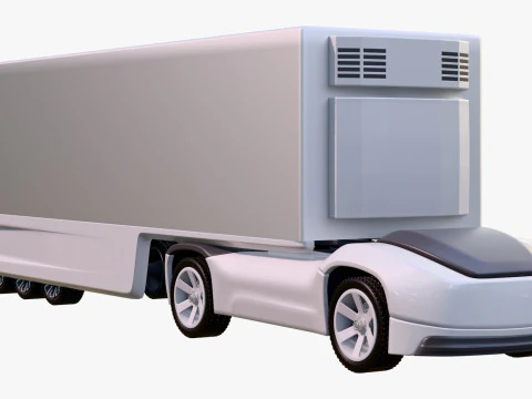 Autocarro da carico futuristico autonomo M1 Modello 3D