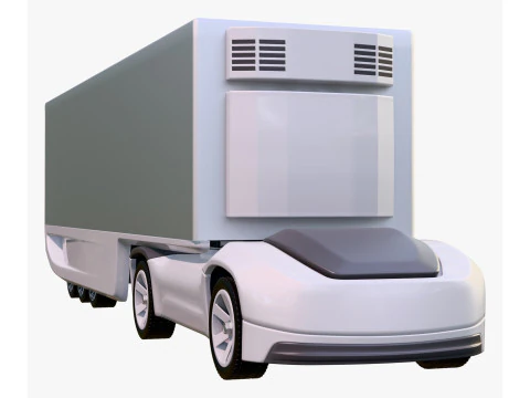 Autocarro da carico futuristico autonomo M1 Modello 3D