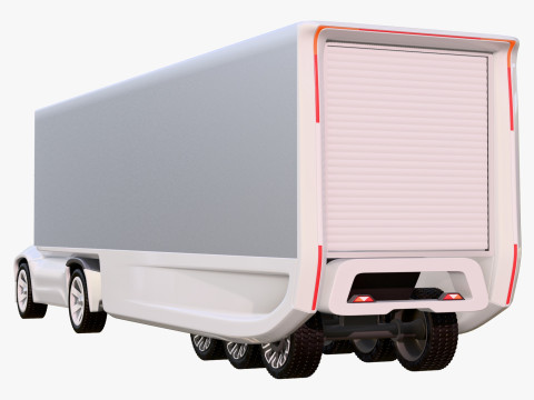 Autonomous Futuristic Cargo Truck M1 3D 모델