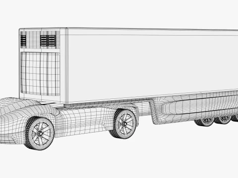 Autocarro da carico futuristico autonomo M1 Modello 3D