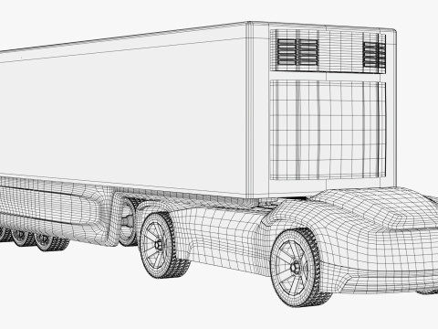 Autonomous Futuristic Cargo Truck M1 3D 모델