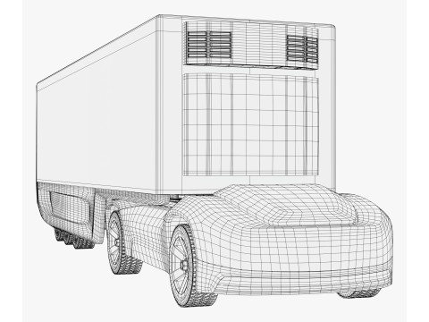Autonomous Futuristic Cargo Truck M1 3D 모델