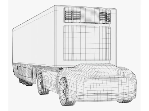 Autocarro da carico futuristico autonomo M1 Modello 3D