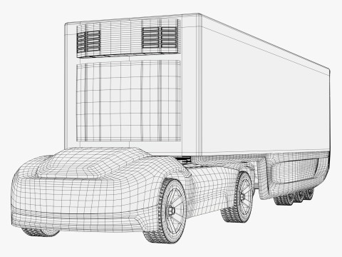 Autonomous Futuristic Cargo Truck M1 3D 모델