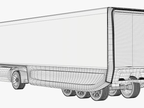 Autocarro da carico futuristico autonomo M1 Modello 3D