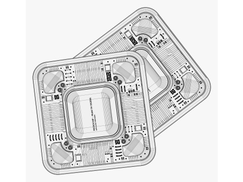 SciFi Microchip Board M1 3D Model