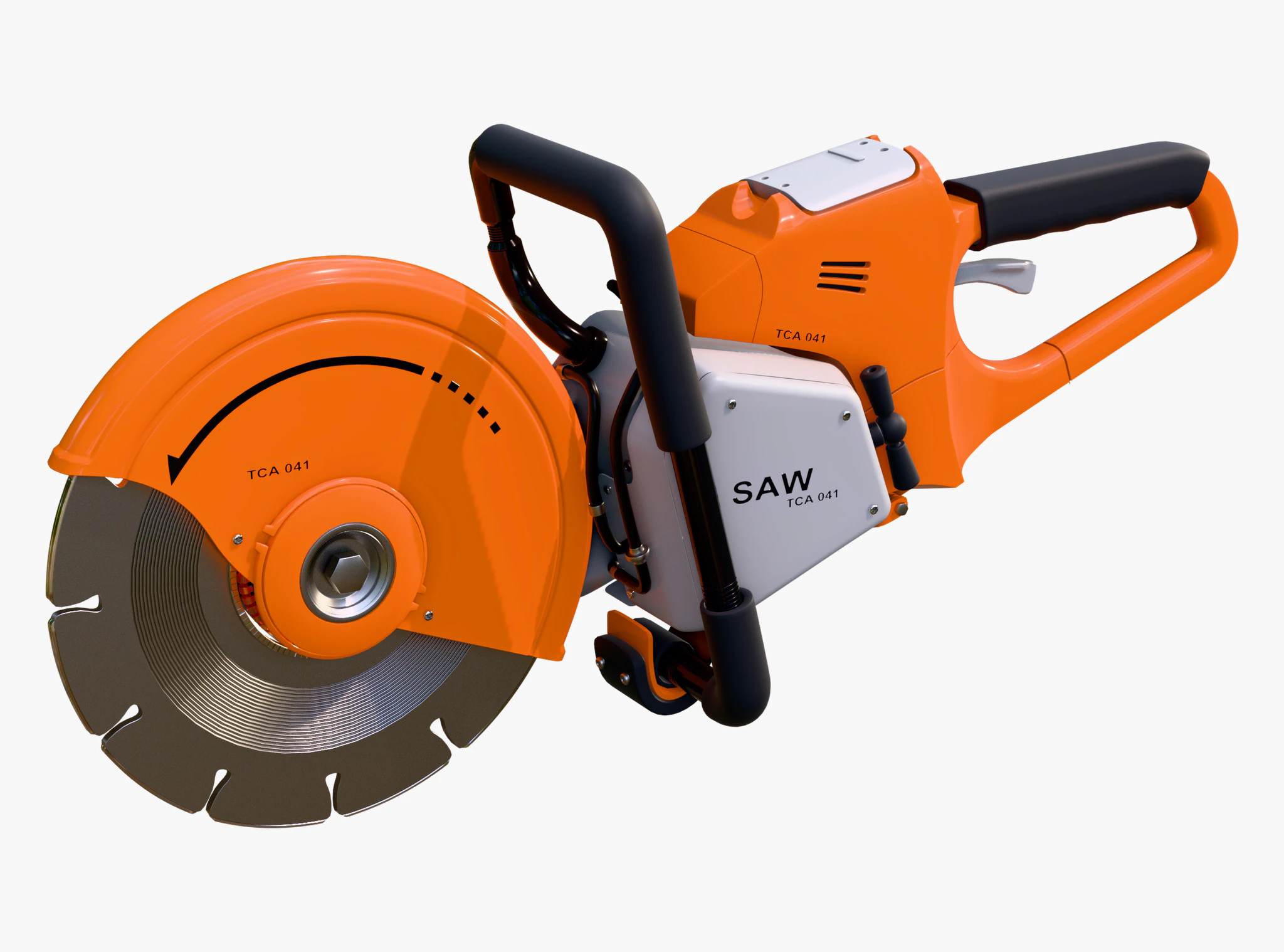 Handheld Cut Off Saw M1 3D Model .c4d .max .obj .3ds .fbx .stl .blend 