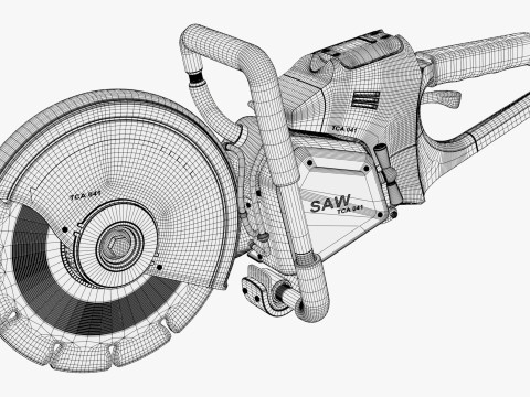 Handheld Cut Off Saw M1 3D Modell