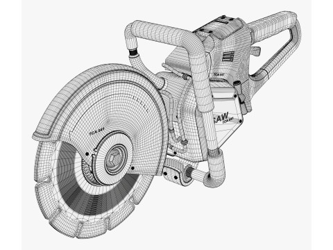 Handheld Cut Off Saw M1 3D Modell