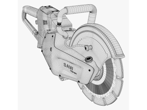 Handheld Cut Off Saw M1 3D Modell