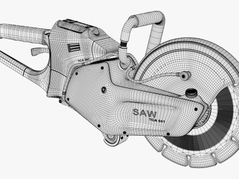 Handheld Cut Off Saw M1 3D Modell