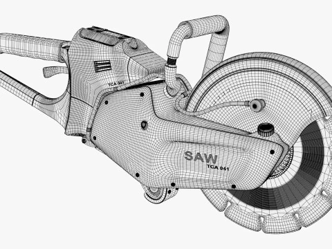 Handheld Cut Off Saw M1 3D Model