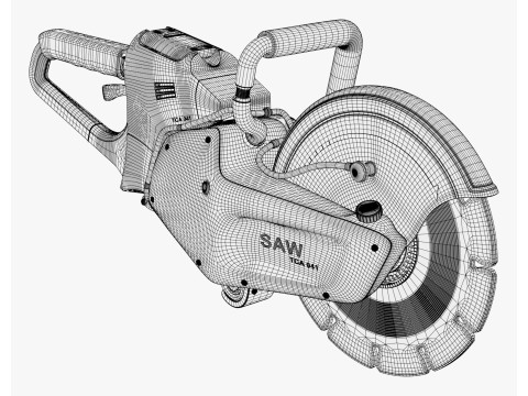 Handheld Cut Off Saw M1 3D Modell
