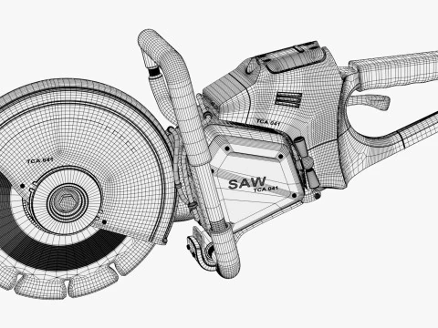 Handheld Cut Off Saw M1 3D Model