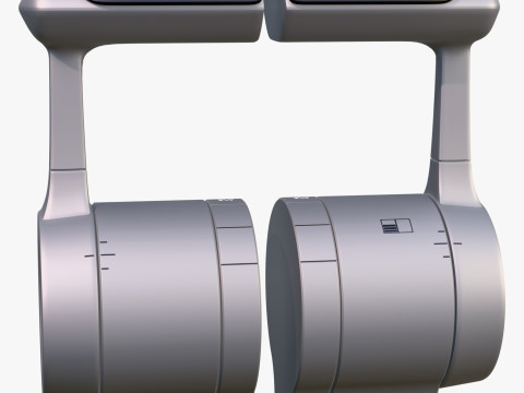 Control Lever Two Engines M1 3D Modell