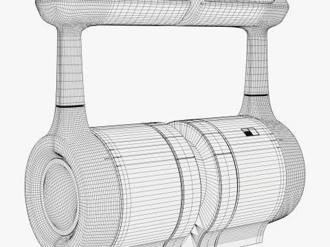 Control Lever Two Engines M1 3D Modell