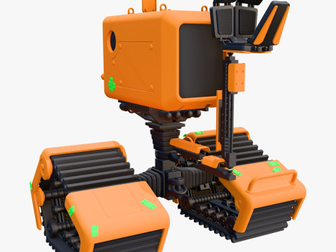 Tracked Droid with Robotic Arm M1 3D Model