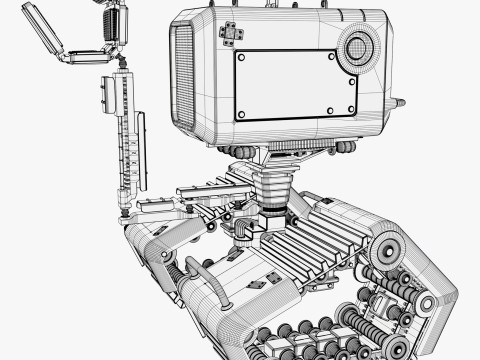 Tracked Droid with Robotic Arm M1 3D Model
