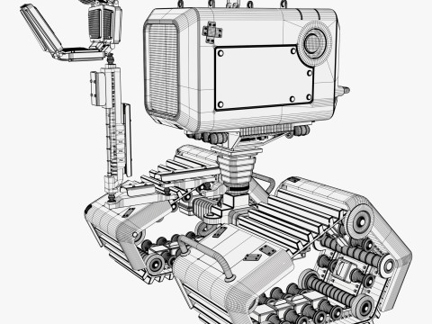 Tracked Droid with Robotic Arm M1 3D Model